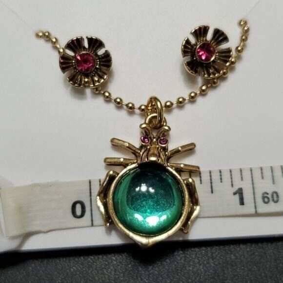 Betsey Johnson gold tone necklace & earring set - Picture 7 of 9